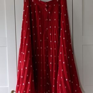 & Other Stories Paris Atelier Button Front Polka Dot Skirt